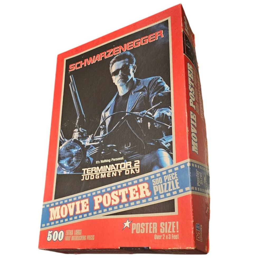 Terminator 2 Judgment Day Schwarzenegger Movie Poster 500 Piece Puzzle By MB